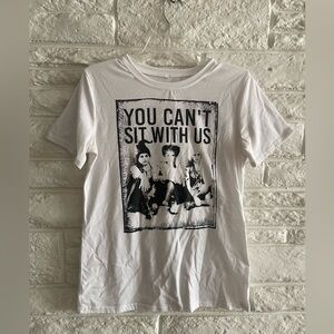 White tee with the hocus-pocus sisters.